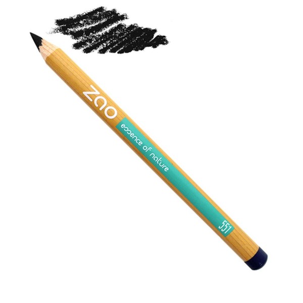 Zao Bamboo Pencil Eyes, Lips & Eyebrows 551 (Black) -