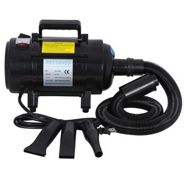 JungleA Dog Hair Dryer 2400W Pet Blow Dryer Professional Dog Grooming Dryer Blower Heater Adjustable Speed w/3 Nozzles and 2 Filters