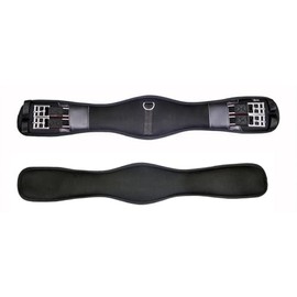 Preto New Synthetic Girth Dressage Memory Foam Equine Elasticated Both Ends Anatomical Horse Saddle Girths Anti-Chaff & Anti-Gall Comfort Cushioning Performance Ergonomically Shaped Padded no pinching