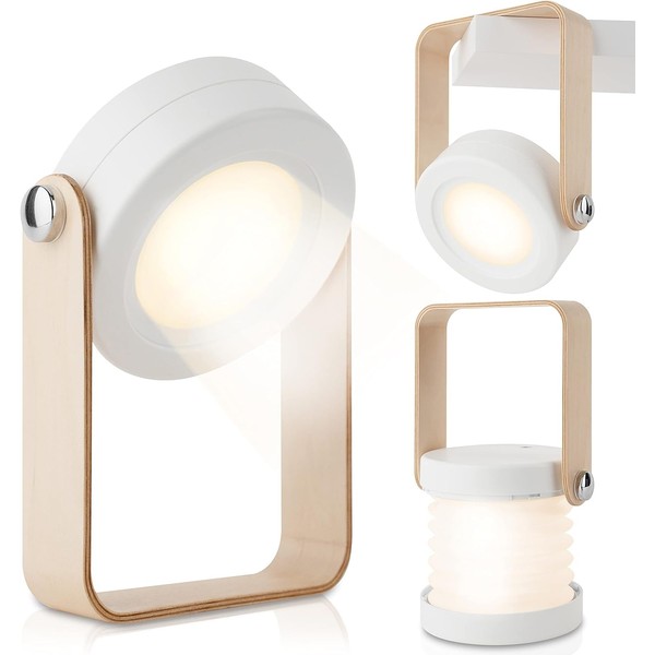 Lámpara LED Recargable, Linterna de Camping Plegable, Luz de Exterior