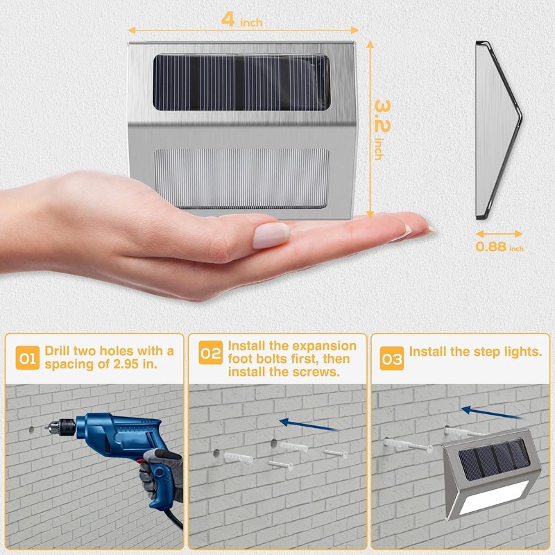Luces solares impermeables Otdair TJD-1 – LED automático para jardín