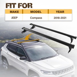 WildGear Roof Rack Cross Bars Luggage Carrier Fit for Jeep Compass 2018-2021 Maximum Load 200 lbs/90 kg for Cargo Carrier Bag Luggage Kayak Canoe Bike Snowboard Skiboard