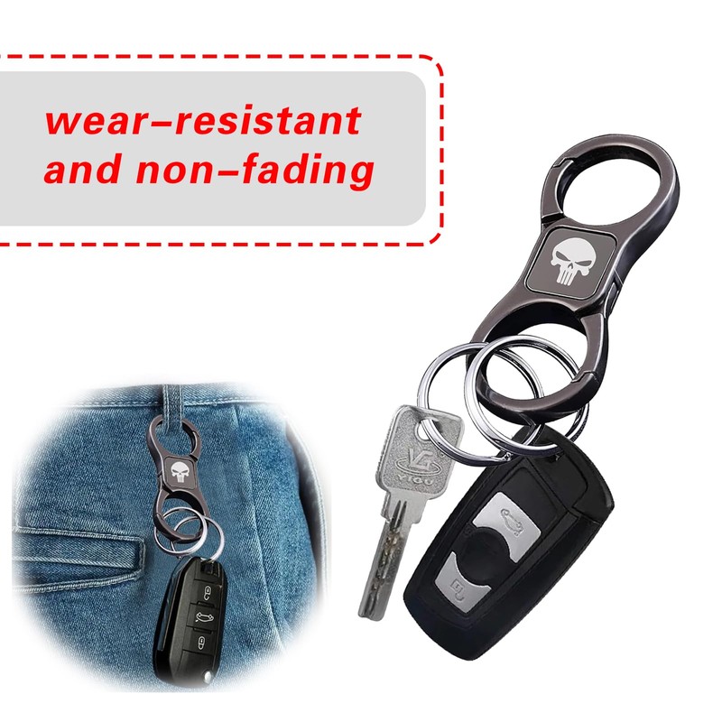 Slykew 1 PC Skull Key Chain, Key Organization Tool, Car