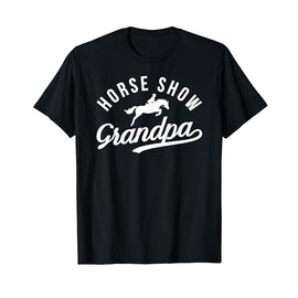 Horse Show Grandpa Proud Equestrian Grandfather T-Shirt