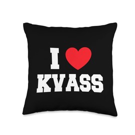 I Love Kvass Throw Pillow