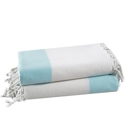 Lane Linen Beach Towel 2 Pack, Oversized Beach Towel 39"x71", Lightweight Beach Essentials for Women, Large Pool Towel, Absorbent & Quick Dry, Sand Free Beach Towel - Plume