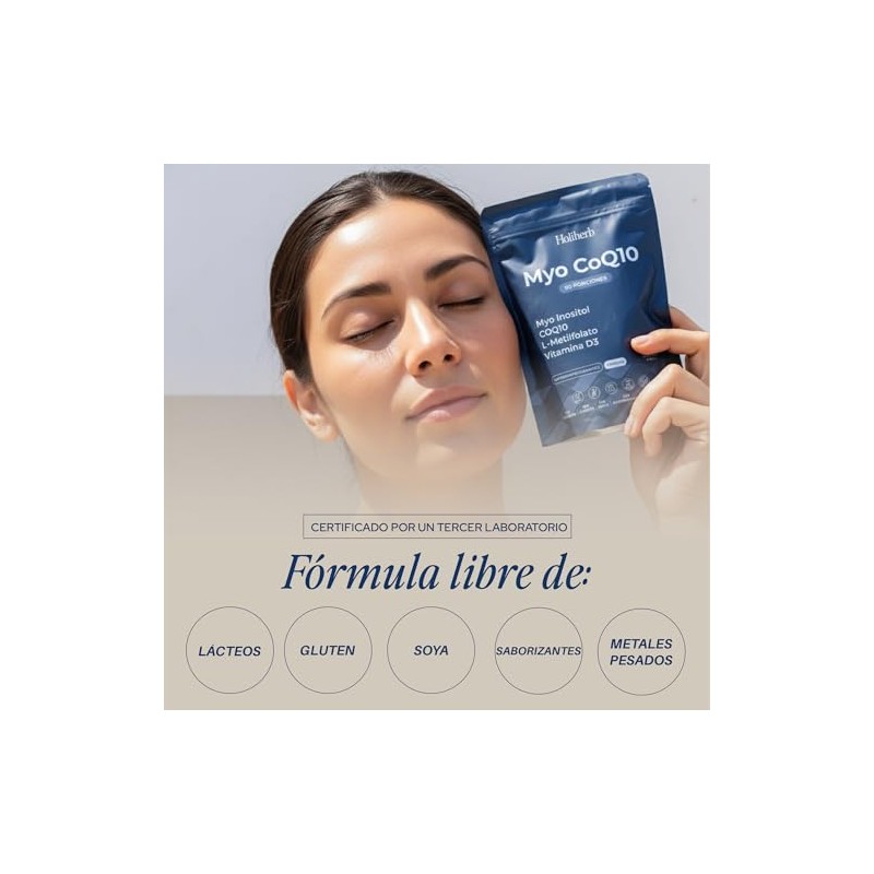 Holiherb - Myo Inositol (4g) + Metil Folato + COQ10