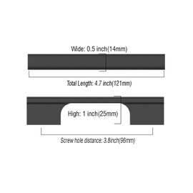 Asidrama 20 Pack 3.75 Inch(96mm) Matte Black Kitchen Cabinet Handles, Cabinet Pulls Kitchen Cabinet Hardware for Cupboard Drawer Pulls