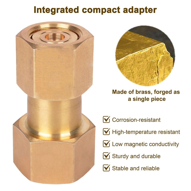GRYVOZE CGA-320 to CGA-580 Adapter, Carbon Dioxide Bottom to Argon