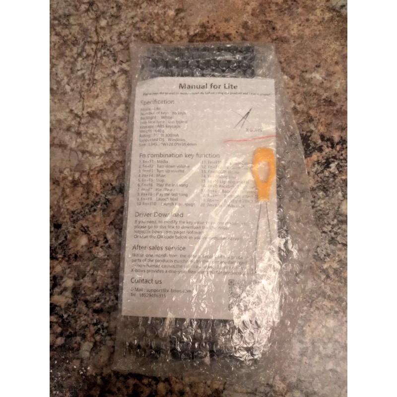 X-Bows Lite Ergonomic Mechanical Gaming aluminum Backlight Programable keyboard!