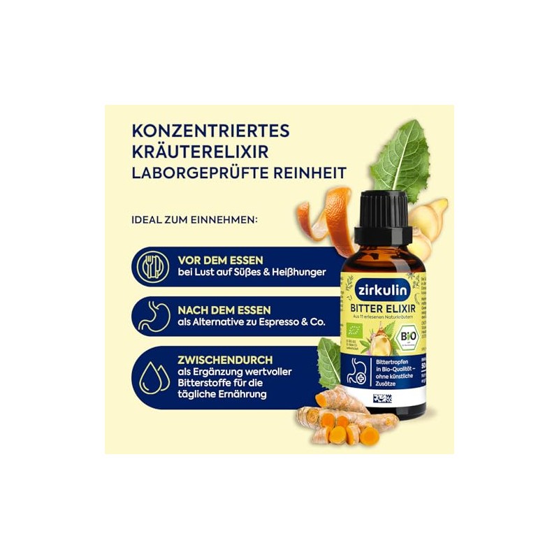 Zirkulin Bitter Elixir - Organic Bitter Drops 50 ml -