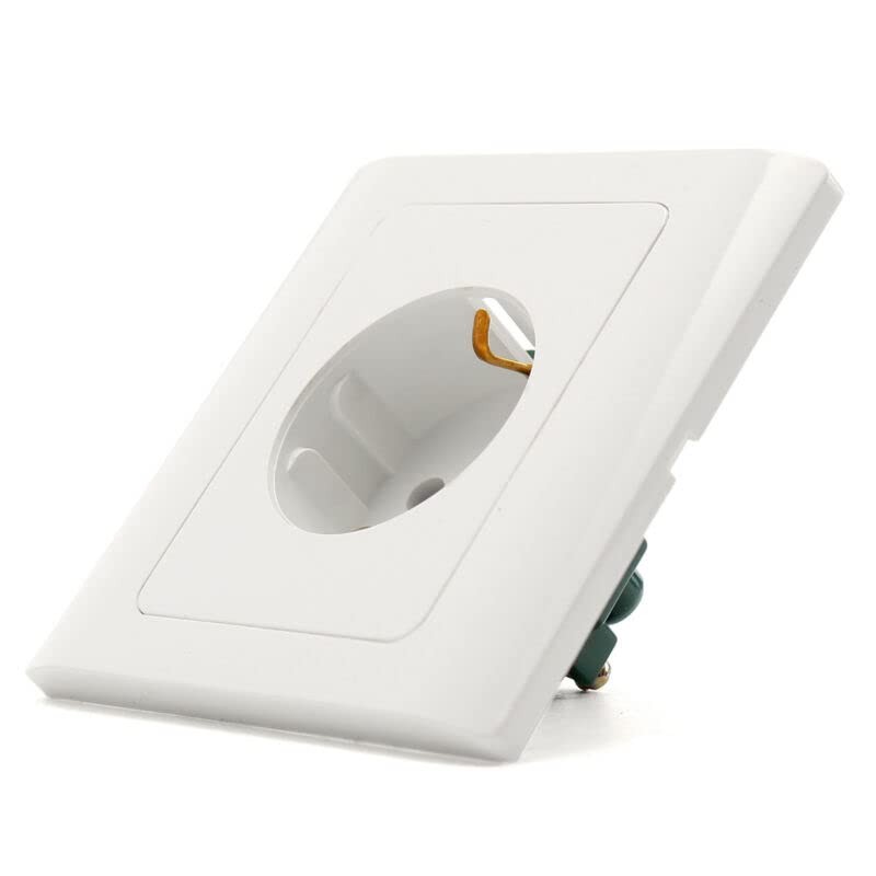 Single EU German Standard Electrical Plug Socket Wall Power Outlet