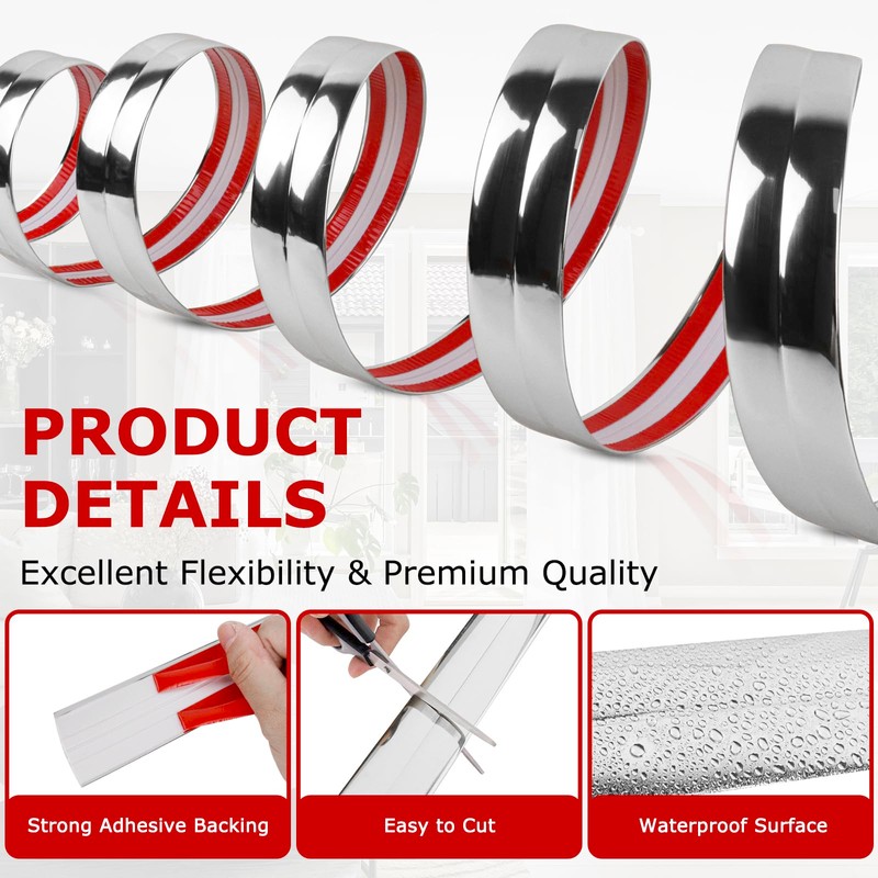 Flexible Wall Corner Protector Moulding Trim Peel and Stick Wall