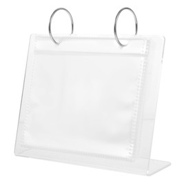iplusmile Acrylic Sign Holder Foldable for Pictures Transparent Horizontal Double-Sided Display of 18 Pages and 35 Pages Pictures for Weddings Family Photos
