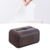 Tissue Box Cover Wood Grain Easy Refill Rectangular Stylish Elegant