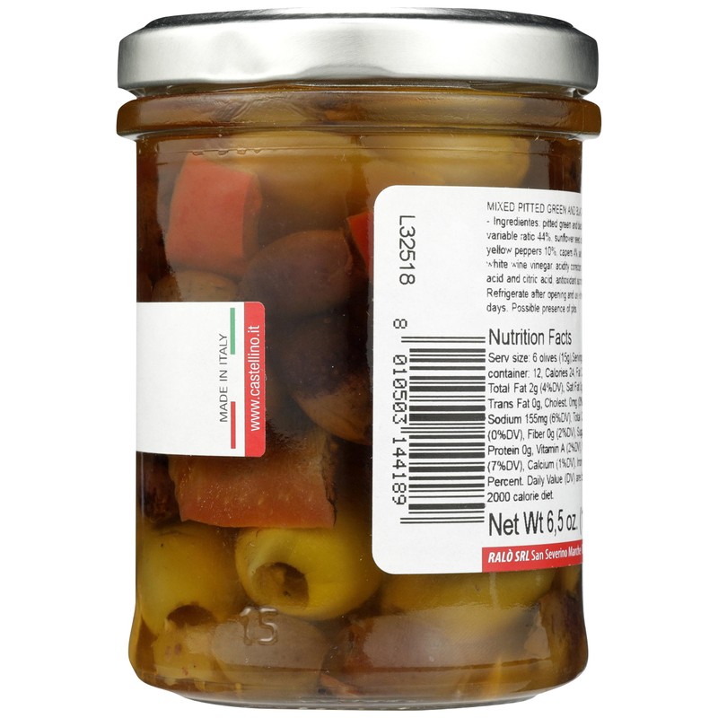 Castellino Mixed Italian Olives, 6.5 OZ