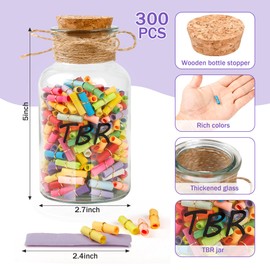 TBR Jar Book Lovers Gifts Set, to Be Read Jar with Book Tracker Bookmark, Bookish Gift for Bookworms Book Club and Aspiring Readers,Funny Reading Accessories to Choose Your Next Book