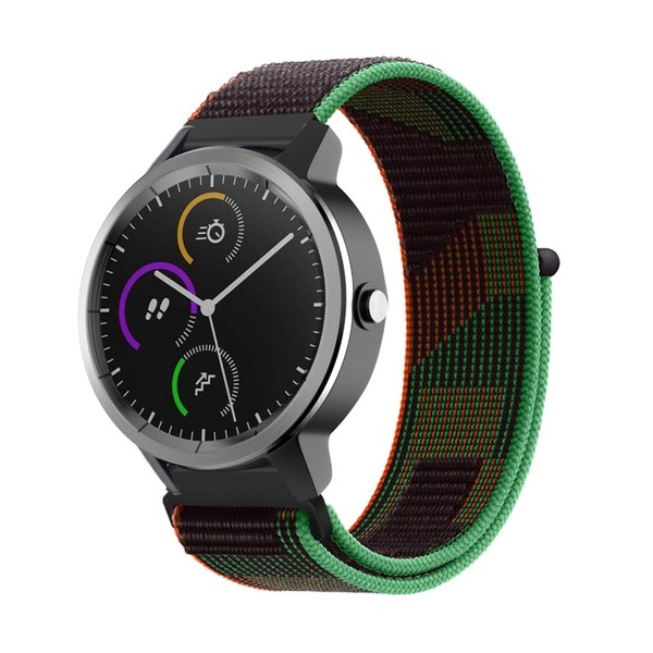BXKM 20mm Nylon Solo Loop Strap for Garmin Forerunner 245/645/55,