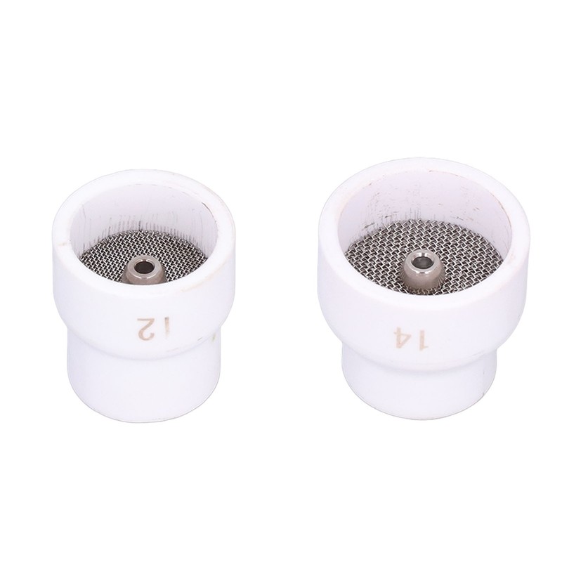 2Pcs TIG Welding Cup 12#/14# Ceramic Nozzle Accessory Set Kit