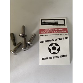 4 Import Vehicles Anti Theft Deterrent Security License Plate Screws Stainless Steel