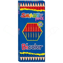 Lápiz Bicolor Hexagonal Caja con 10 Piezas Alta Resistencia y Dureza Punta Azul y Rojo (Delgado)