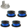 Strimmer Spool Line,4 PCS Φ0.065" 11FT AC14RL3A Autofeed Nylon Replacement