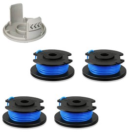 Strimmer Spool Line,4 PCS Φ0.065" 11FT AC14RL3A Autofeed Nylon Replacement Spools + AC14HCA Spool Cover,String Trimmer Spools Line for Ryobi One 18V 24V 40V