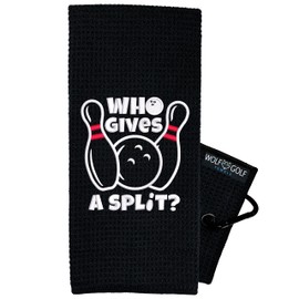 Who Gives A Split Bowling Towel - Funny Bowling Towel - Bowling Ball Towel - Bowling Accessories for Men - Bowling Accessories for Women - Bowling Gift