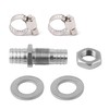 Metaland Stainless Steel 1/2" Hose Barb Bulkhead Fitting Thru-Bulk Straight
