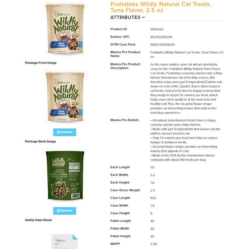 Wildly Natural Cat Treats, Tuna Flavor, 2.5 oz