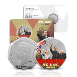 World War II VE Day 80th Anniversary 2025 BU Silver Coin 2025 Limited Edition