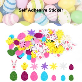 VEYLIN Easter Eggs Decorations Kit, 20PCS Plastic Easter Eggs with Rabbit Stickers Color Pen Easter Hanging Egg for Crafts Painting