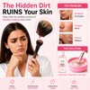 Makeup Brush Cleaner Solution + Brush Cleaning Bowl, 2 Piece
