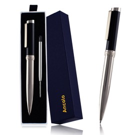 Ancolo Custom Office Gift Pens - Engrave your Message or Name on Pen. with Pen Box 2 extra Black Ink Refills. Nice Gift for Office Business Friends Man and Women