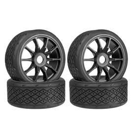 BOLIDORC RC Highway Tires and Wheels Set,17mm Hex Plastic Wheels for 1/7 ARRMA Felony FSR 6S BLX RC Model Car (4 PCS 100mm)