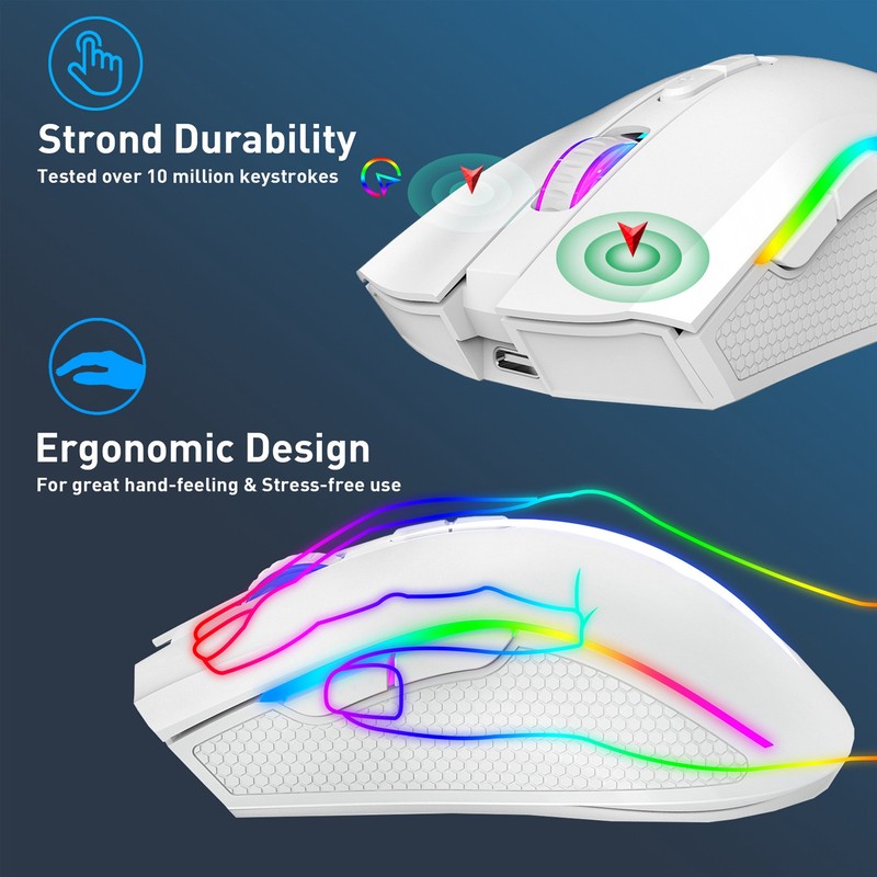 Wireless Mouse 2.4G USB Receiver 800 to 4800 DPI Ergonomic