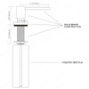 All Brass Built in Soap Dispenser for kitchen sink Brushed
