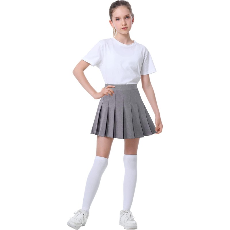 SANGTREE Falda Plisada para mujeres con cómoda Banda elástica Casual,