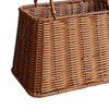 Plastic Imitation Rattan Basket Rustic Imitation Handwoven Picnic Basket Wtih
