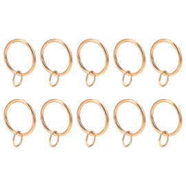 DTGN 32mm Inner Diameter Curtain Rings - 14Pack - Good for Curtain - Light Gold