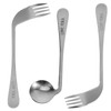 Left Handed Adaptive Utensils Set Stainless Steel Angled Fork and