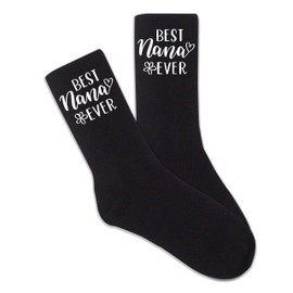 Best Nana Ever Socks, Nana gifts, Gifts Ideas For Grandma, Mothers Day Birthday Christmas Valentine Thanksgiving Easter Gifts From Grandkids Grandchildren, Funny Novelty Cotton Crew Socks. (041)