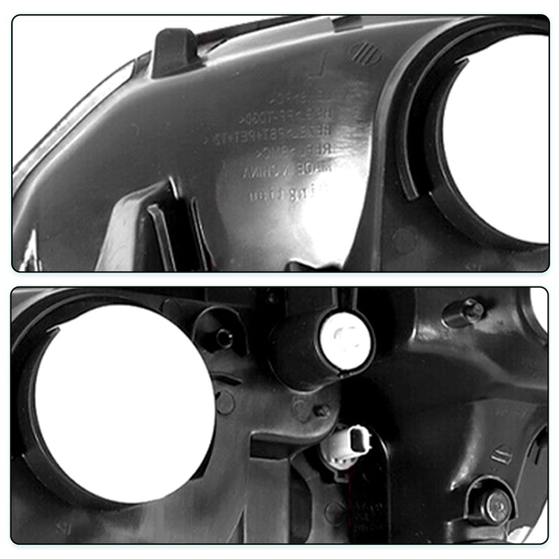 TUSDAR Headlight Assembly Compatible with 2001 2002 2003 Honda Civic