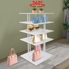 ZERNEIL 4-Tier Shoe Rack, Rotating Shoe Rack Tower, 360 Spinning