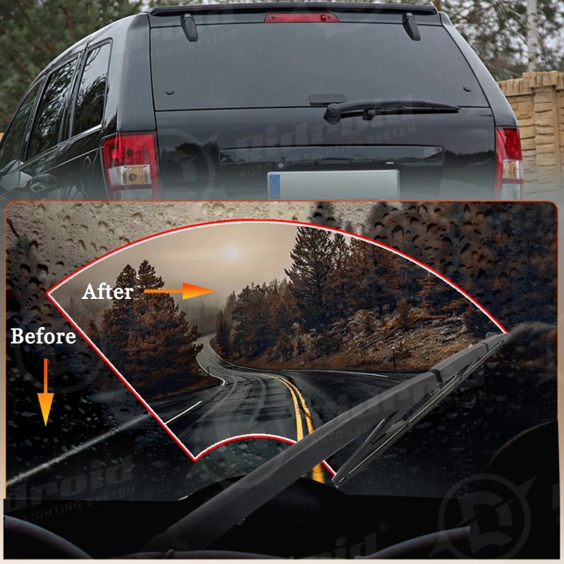 RIDROID Back Rear Wiper Arm & Blade Set For Jeep