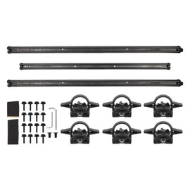 AUTOKAY Trail Rail System for Jeep Gladiator Truck 2020-2023, Black Aluminum, Rugged