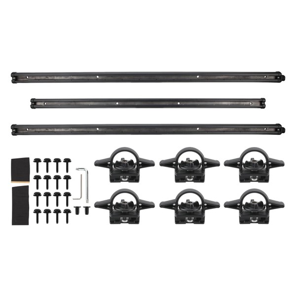 AUTOKAY Trail Rail System for Jeep Gladiator Truck 2020-2023, Black