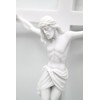 Vittoria Collection 13" Wall Crucifix Cross Jesus White Stone Corpus