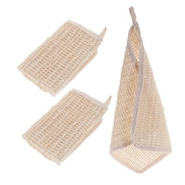 Outanaya 3Pcs Ramie Face Cloths Lightweight Wash Towels for Bathing Facial Cleansing Soft Absorbent Blend Washcloths for Gentle Skin Care