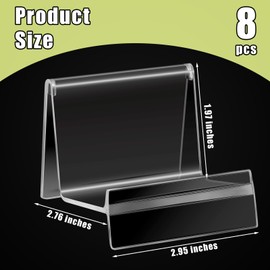 Weysat Purse Display Stand Clear Acrylic Handbag Stand Jewelry Wallet Displays Holder Organizer Acrylic Purse Rack for Closet (20 Pcs)